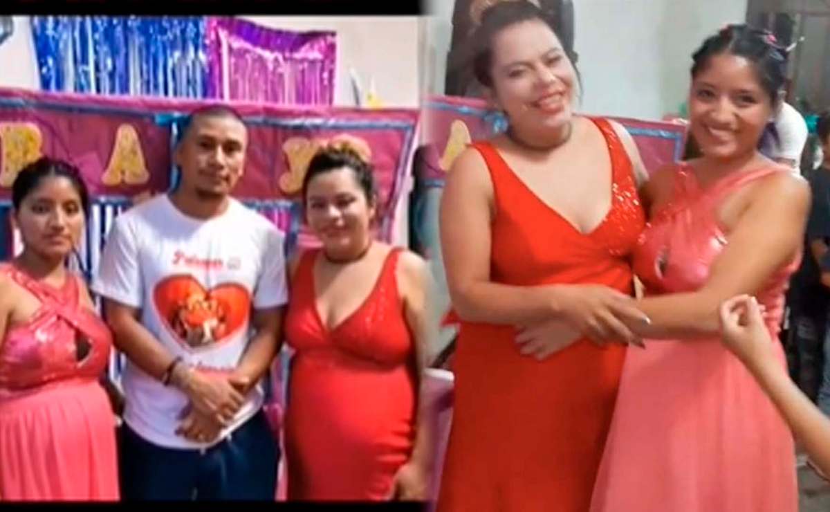Hombre celebra Baby Shower con sus dos esposas