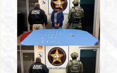 FGJES asegura drogas y detiene a un hombre tras cateos en Cajeme