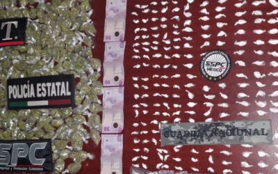 Intercepta Policía Estatal, PM, Guardia Nacional y SSPC vehículo con 560 paquetes con narcótico