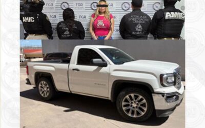 Detienen en Nogales a mujer con orden de extradición a EE.UU. por tráfico de fentanilo y armas