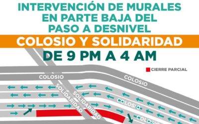 Iniciarán trabajos de intervención de mural en paso a desnivel Colosio y Solidaridad a partir de este domingo 19