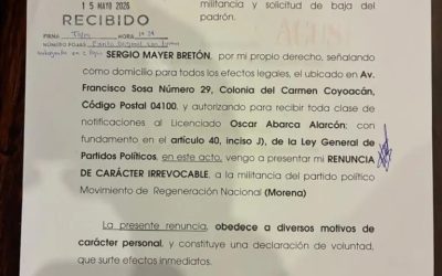 Sergio Mayer renuncia a Morena tras proceso disciplinario
