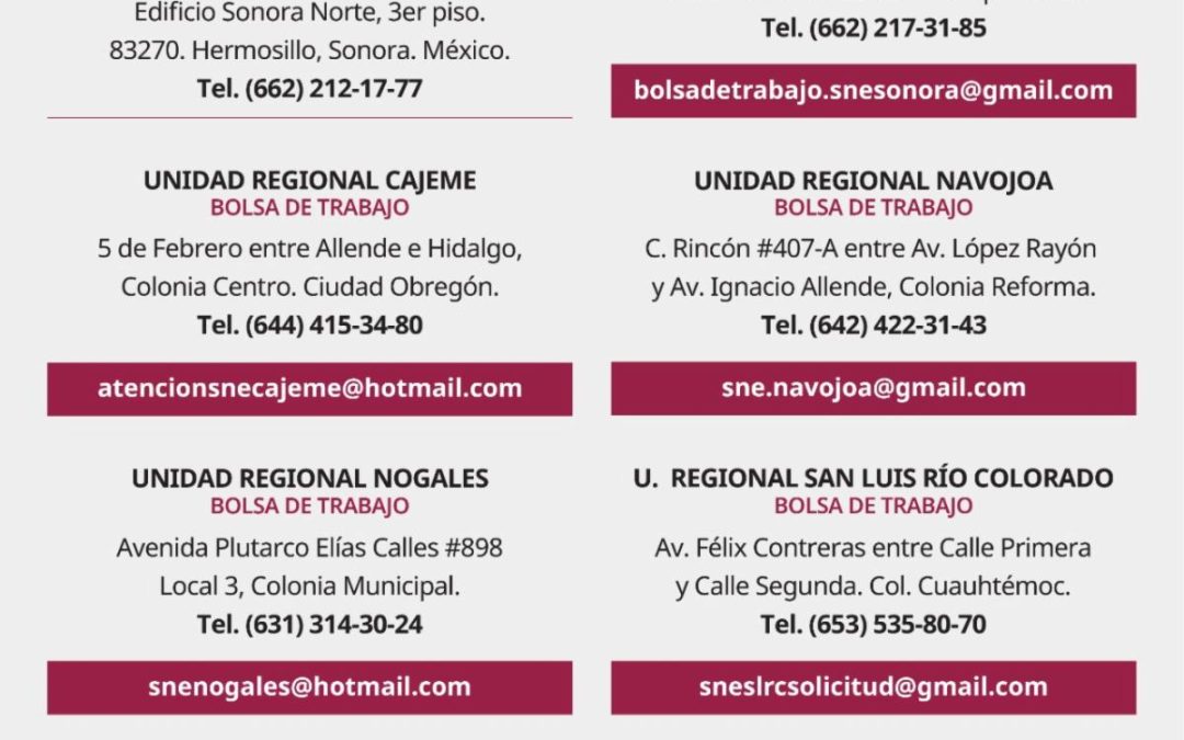 Gobierno de Sonora promueve vacantes de empleo a través del SNE en San Luis Río Colorado