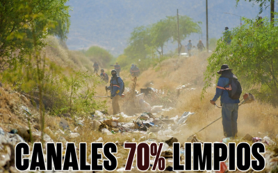 Canales de Hermosillo alcanzan 70% de limpieza