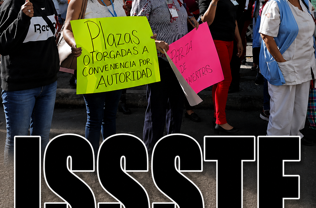 Se manifiestan trabajadores y derechohabientes del ISSSTE en Hermosillo; exigen soluciones para el Hospital Fernando Ocaranza
