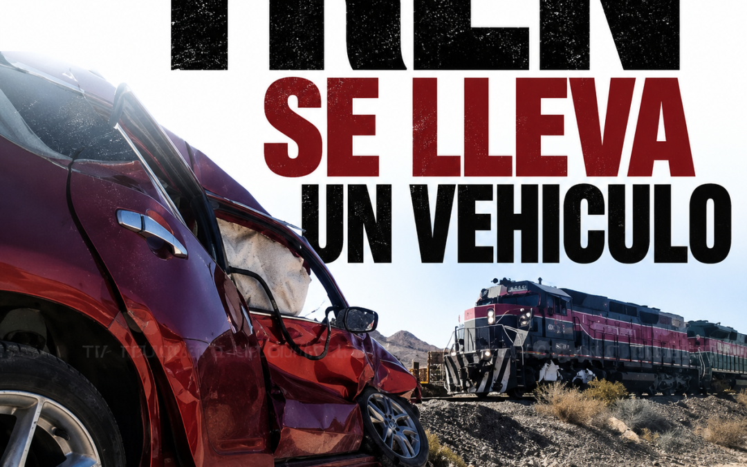 Choque entre auto y tren deja un lesionado al oriente de Hermosillo