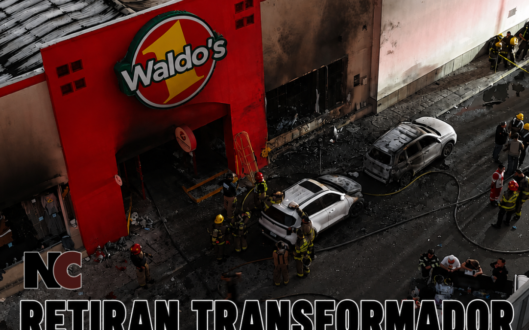 Realizan peritaje en tienda Waldo’s, retiran transformador para análisis