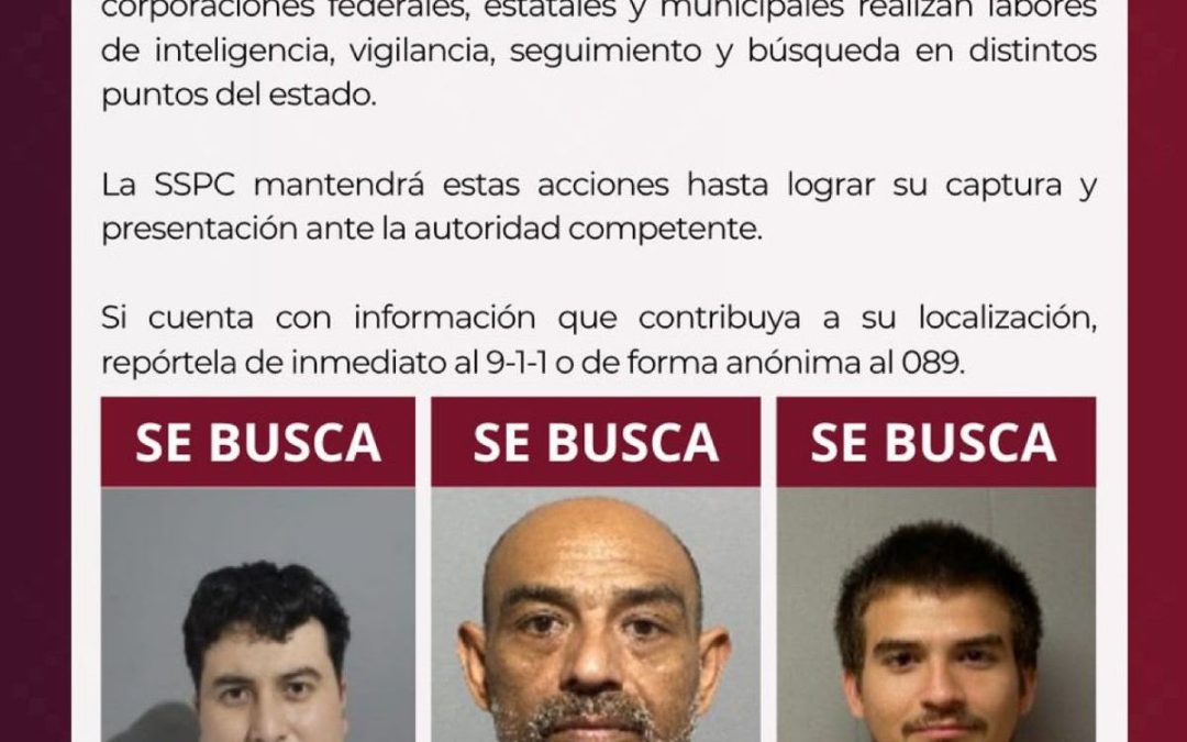 Operativo para capturar a tres personas en busca y captura