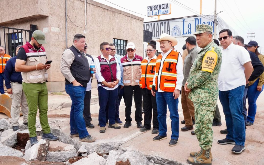 Gobernador de Sonora inicia acciones tras lluvias en Nogales