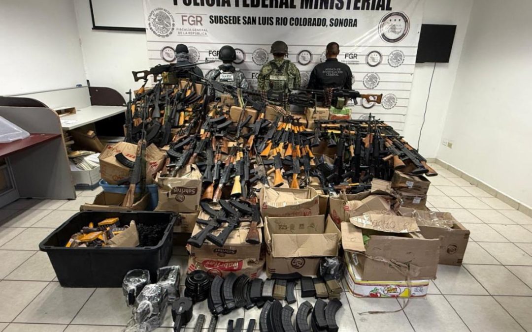 Asegura Mesa Estatal de Seguridad arsenal de alto poder en SLRC