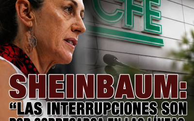 Sheinbaum afirma que Sonora genera suficiente electricidad y atribuye apagones a la red de distribución