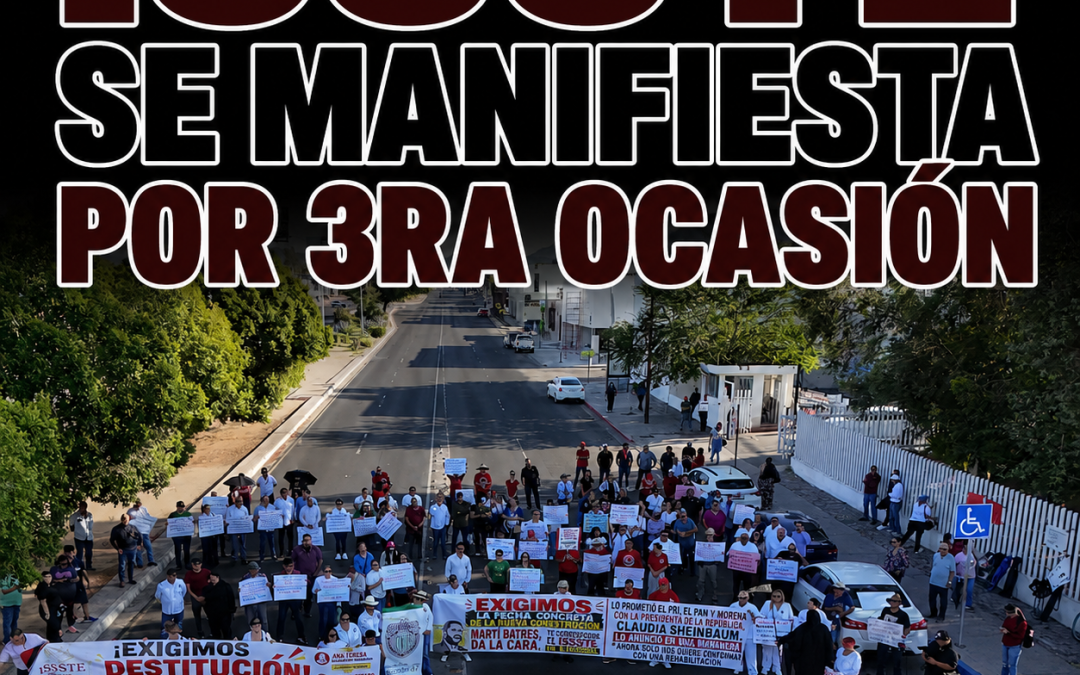 Derechohabientes del ISSSTE bloquean el bulevar Morelos para exigir un nuevo hospital