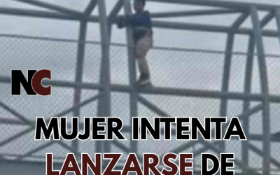 Mujer intenta lanzarse de puente