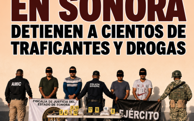 Operativos de seguridad dejan 191 detenidos y más de 41 mil dosis de droga aseguradas en Sonora
