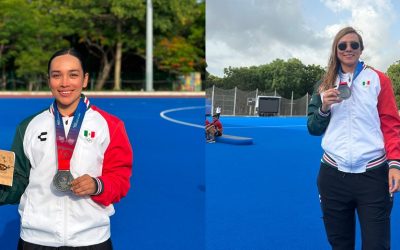 Par de jugadoras sonorenses de hockey obtienen plata con México en los JCC 2026