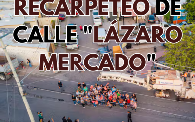 Comienza recarpeteo en calle «Lázaro Mercado»