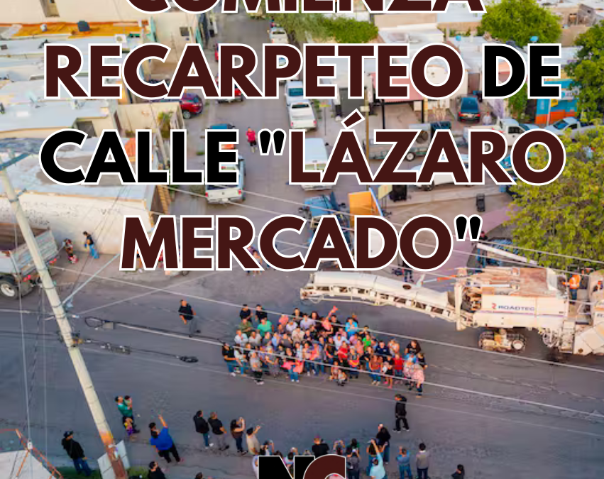 Comienza recarpeteo en calle «Lázaro Mercado»
