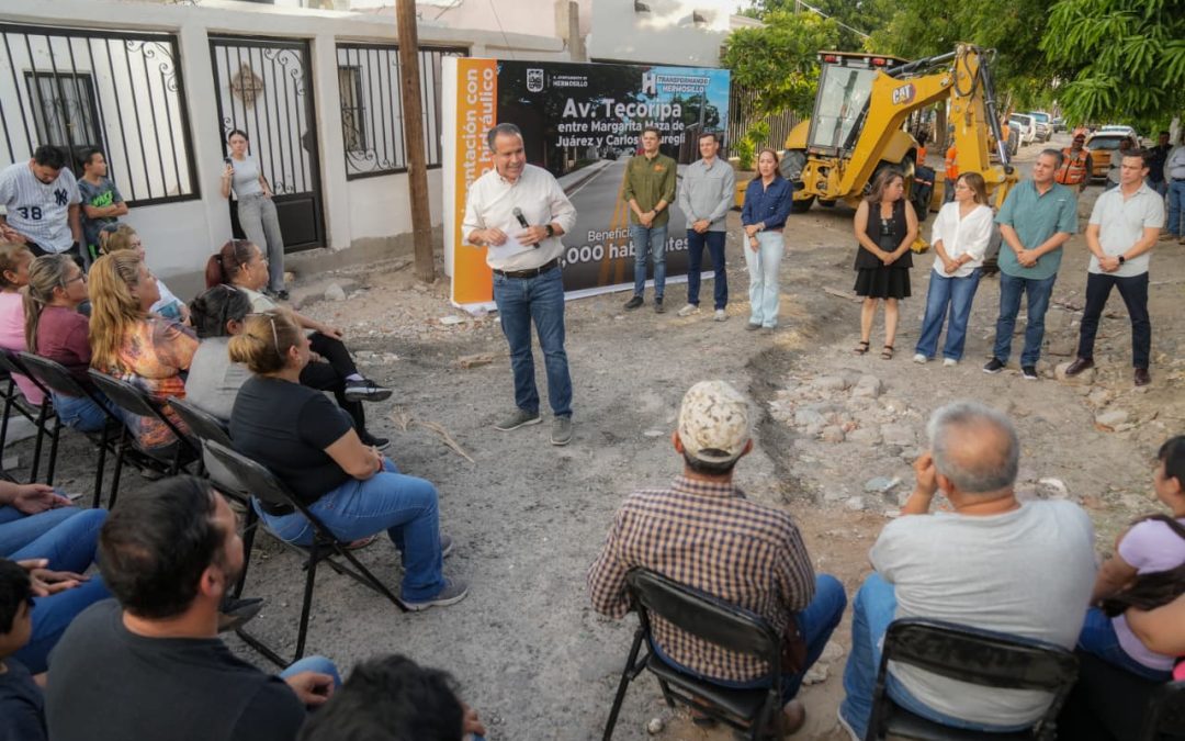 Cumple Toño Astiazarán a más de 6500 vecinos de la Solidaridad con rehabilitación de calle Tecoripa