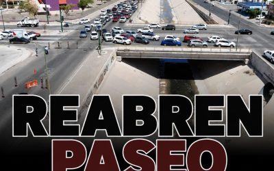 Reabren el Paseo Río Sonora tras concluir reparación de tubería de drenaje