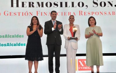 Recibe reconocimiento nacional administración de Toño Astiazarán por manejo responsable de finanzas públicas