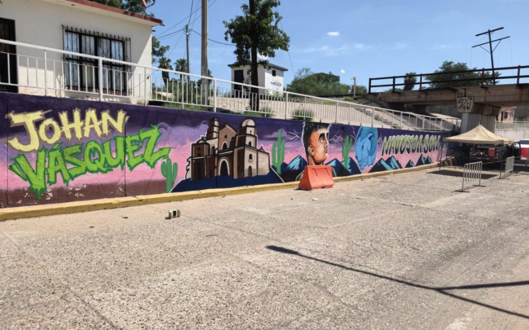 Gobierno de Sonora rinde homenaje a Johan Vásquez con mural en Navojoa