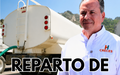 Reparto de pipas por falta de agua