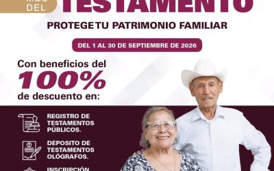 Sonora ofrece servicios gratuitos para testamentos en septiembre