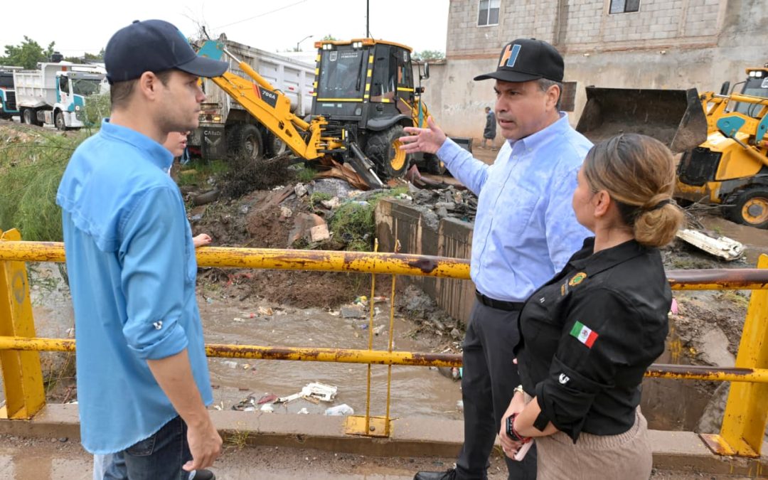 Supervisa Toño Astiazarán trabajos preventivos ante lluvias por huracán “Polo”