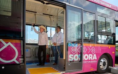Gobernador Durazo moderniza transporte público de Hermosillo con nuevas unidades eléctricas