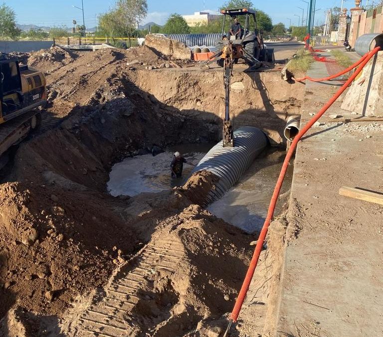 Avanza 75% rehabilitación del colector sanitario Quintero Arce