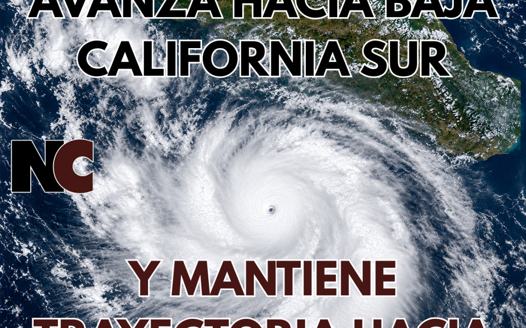 Huracán Polo avanza hacia Baja California Sur y mantiene trayectoria hacia Sonora
