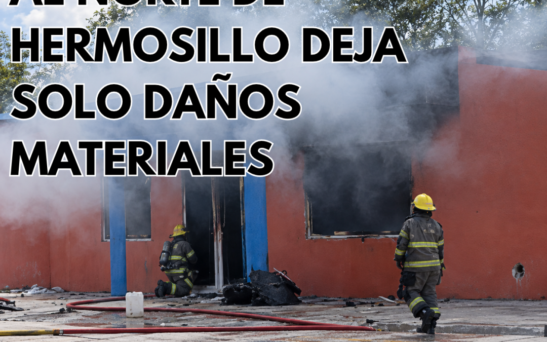 INCENDIO EN PIZZERÍA AL NORTE DE HERMOSILLO DEJA SOLO DAÑOS MATERIALES