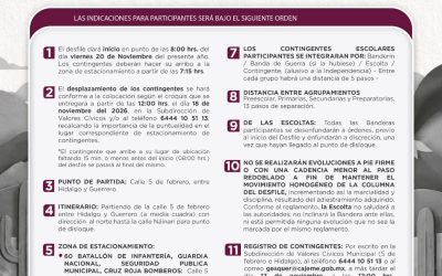 Cajeme organiza desfile por aniversario de la Revolución Mexicana