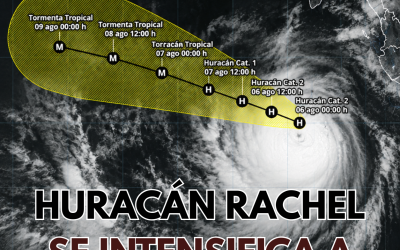 HURACÁN RACHEL SE INTENSIFICA A CATEGORIA 3